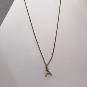 NWOT gold A initial necklace